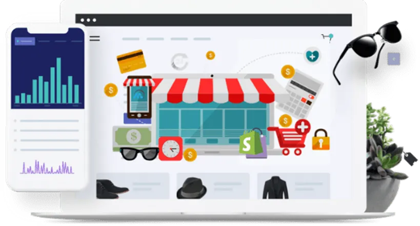 Website speed optimization service illustration