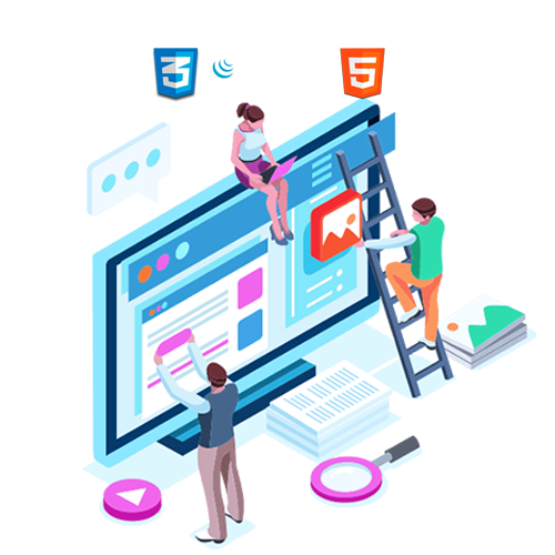 ReactJS development team illustration